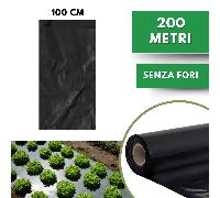 Telo per PACCIAMATURA Nero senza Fori Larg. 100 cm Antierbacce Bio Orto
