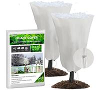 Telo per Piante Antigelo 2 Pezzi Telo Copri Piante Antigelo 80 x 120 cm Tessuto non Tessuto per Piante in pile da Giardino con coulisse 60 g/mq Cappuccio Protezione Piante