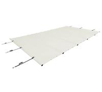 Telo per piscina, copertura di protezione, copertura per pali, copertura di sicurezza in telone per camion senza pali (4m x 8,5m, Grigio chiaro RAL7035)