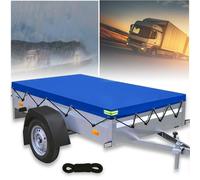 Telo per Rimorchio Auto 208 X 114 X 9 Cm, 600D PVC Materiale Telone per Rimorchi