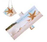 Telo per sedia da spiaggia, coprisedia da spiaggia, telo per lettino da piscina, a forma di stella marina, fodera per sedia in microfibra ad asciugatura rapida, con tasche, lettino da prendere e