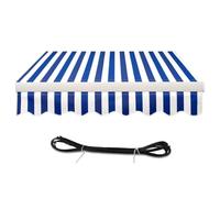 Telo per Tende da Sole Ricambio a Righe, Tendone Parasole in Tela per Negozi, Impermeabile, Anti-UV, Tessuto in Poliestere 280 g/m², Senza Struttura, per Giardino(400x300cm/13x10ft)