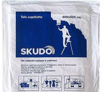 Telo per Tinteggiature Copritutto Protettivo da Imbianchino in Polietilene Dimensioni 4x5 mt. 20 mq. Trasparente