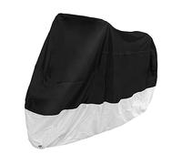 Telo Personalizzazione 190T Coprimoto per H.Onda XLV 650 700 TRANSALP 650 700 Interno Esterno Impermeabile Resistente a Polvere/Vento/Antigraffio/anti UV Accessori,BlackSilver