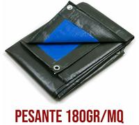 Telo pesante 8x10 occhiellato copritutto impermeabile multiuso 180 gr verde