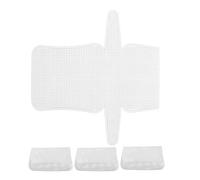 Telo Plastico Bianco 4 Pezzi 35,5x33x0,1cm per Borse | Rete Liscia Fori Regolari, Plastico Facile da Tagliare, per Ricamo e Lavoretti Dopo Scuola