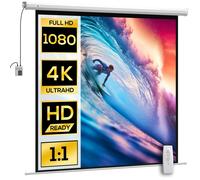 Telo Proiettore 92" Formato 1:1 Motorizzato 189,5x8x189,5 cm Bianco