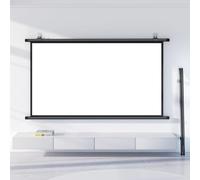 Telo Proiettore Avvolgibile, Schermo for Proiezione, Montaggio A Muro e Soffitto, Schermo for Proiettore 30-72 Pollici 16:9, Telo Proiettore Bianco Opaco HD Pull Down, 16:9 HD 4K 3D - Panello(White pl