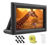 Telo Proiettore Film Schermo Film Gonfiabile Esterni Mega Schermo Proiettore,Con Soffiatore Aria,Easy Set up Blow up Screen for Backyard Movie Night,Theme Parties,Celebrations,24ft
