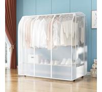 Telo Protettivo Antipolvere per Vestiti, 6.5ft Custodia Porta Abiti,Buste Copriabiti Copri Abiti, in PEVA, Lungo, Antipolvere, Protezione dall'umidità, per Appendiabiti Translucent,200cm