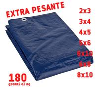 Telo protettivo impermeabile copritutto occhiellato esterno bianco verde blu