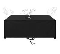 Telo protettivo impermeabile per mobili da giardino, 370 x 130 x 80 cm, resistente ai raggi UV, antivento, resistente agli strappi, per esterni, protezione per tavolo da patio, per tutte le condizioni