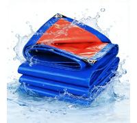 Telo Protettivo Multiuso 100 x 150 cm Impermeabile e Antistrappo Telo Telone Occhiellato Antistrappo Impermeabile per Barche, Giardino, Esterno, Campeggio, Tenda, Auto, Blu