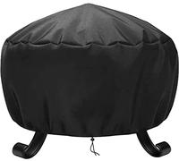 Telo Protettivo per Braciere Circolare da Giardino Accessori per Camini Esterni Coperture per Fuochi Telo Copri Barbecue Protettivo Telo Copertura Antipioggia Polvere Sole Neve Anti-UV,77cm,Nero