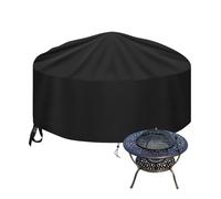 Telo Protettivo per Braciere Circolare da Giardino Accessori per Camini Esterni Coperture per Fuochi Telo Copri Barbecue Protettivo Telo Copertura Antipioggia Polvere Sole Neve Anti-UV,91cm,Nero