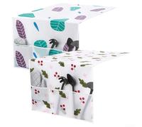 Telo protettivo per frigorifero, confezione da 2, 130 x 54 cm, borsa portaoggetti da appendere per elettrodomestici, resistente alla polvere e lavabile, organizer da cucina con design geometrico (C)