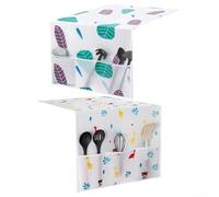 Telo protettivo per frigorifero, confezione da 2, 130 x 54 cm, borsa portaoggetti da appendere per elettrodomestici, resistente alla polvere e lavabile, organizer da cucina con design geometrico (D)