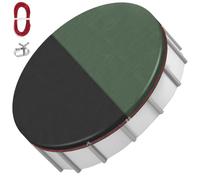 Telo protettivo rotondo per piscine Ø366 - 420 cm, dimensioni telone Ø 460 cm, nero e verde, telo di copertura solare 200 g/m² PE doppio rivestimento, protezione UV per piscina
