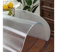 Telo protettivo Rotondo per Tavolo,Copritavolo,Tovaglia in PVC Trasparente,Resistente All'abrasione,per Scrivania Tavolo Riunioni Tavoli Rotondi da sala da Pranzo,Spessore 2mm 70cm di Diametro