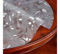 Telo protettivo Rotondo per Tavolo,Copritavolo,Tovaglia in PVC Trasparente,Resistente All'abrasione,per Scrivania Tavolo Riunioni Tavoli Rotondi da sala da Pranzo,Spessore 2mm 105cm di Diametro