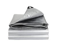 Telo Protettivo Telone Impermeabile per Esterno 310x380cm Argento | Telone Impermeabile Esterno Occhielli Alu Impermeabile Anti-Uv Per Piscina Trampolino Gazebo Mobili Da Giardino