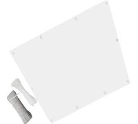 Telo protettivo UV 0,5 x 1 m, resistente agli strappi, con occhielli e corde di fissaggio, per giardino, patio, campeggio, colore bianco