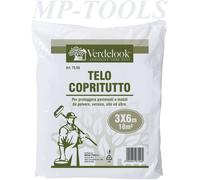 VERDELOOK Telo copritutto in PVC Robusto e Durevole in Rotoli, 3x6 m