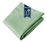 Telo PVC Impermeabile 3,5x3,5 m Verde Salvia - Garantia de 5 anni TECPLAST - LP506MU - Telone PVC occhiellato - Resistenza Anti-UV