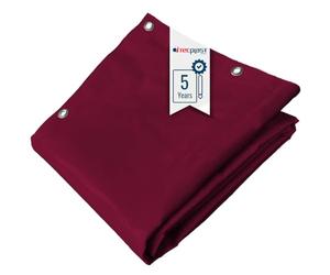 Telo PVC Impermeabile 4x4 m Rosso Bordeaux - Garantia de 5 anni TECPLAST - LP506MU - Telone PVC occhiellato - Resistenza Anti-UV