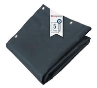 Telo PVC Impermeabile 4x5 m Grigio antracite - Garantia de 5 anni TECPLAST - LP506MU - Telone PVC occhiellato - Resistenza Anti-UV