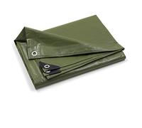 STI Telo PVC Ultra 260gr occhiellato Copertura Impermeabile Esterni Verde 3X3mt