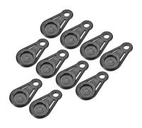 Telo Raccoglitore Tenda Clip Plastica Rotonda Mobile Scatta,Nero 16pz