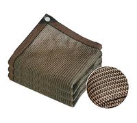 Telo Rete Ombreggiante con Occhielli Protezione UV 90% Vela Ombra per Piante Recinti Balcone 4x5 2x2 3x3 4x4 2x6 3x5 1x8 6x8 5x6 2x3 3x4 2x10m Marrone (4x10(m))
