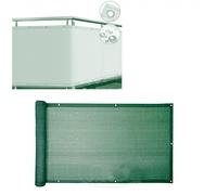 TELO RETE OMBREGGIANTE PER BALCONI FRANGIVISTA 160gr/mq OCCHIELLATO FUNE 90x6...