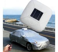 Telo retrattile, riparo auto, garage portatile, copertura auto - Telo solare per berlina con telecomando, parasole elettrico, si ripone nel bagagliaio, antifurto integrato White-YXL