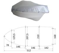 TELO RICOVERO MIS 1 PER BARCA DA 427cm a 488cm e larghezza 180cm BOAT COVER