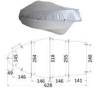 TELO RICOVERO MIS 4 PER BARCA DA 518cm a 580cm e larghezza 244cm BOAT COVER