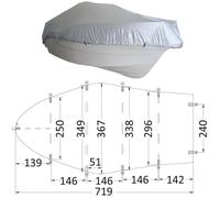TELO RICOVERO MIS 6 PER BARCA DA 580cm a 650cm e larghezza 295cm BOAT COVER