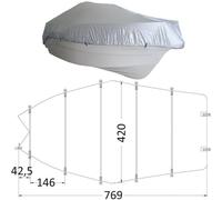 TELO RICOVERO MIS 7 PER BARCA DA 630cm a 710cm e larghezza 380cm BOAT COVER
