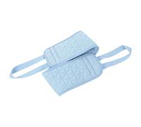 Telo Scrub lungo Bagno Blu in Fibra Viscosa e Spugna | Striscia Allungata, Doppia Faccia, per Doccia e Pulizia Profonda del Corpo