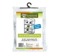 VERDELOOK | Telo di Ricambio in PVC Trasparente per Serre cod: 647/1 e 647/65, Resistente, Protezione Piante, Apertura Frontale con Cerniera, per Serre a 3 Ripiani, 69x49x125 cm