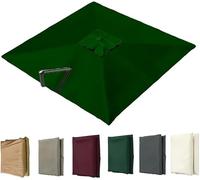 Telo Sostituzione Ombrellone UV50+ 250x250/300x300 Cm - Impermeabile per Giardino/Piscina/Bar - Tessuto Poliestere 300D Antiscolorimento(Green,4x3m(13x9.8pi))