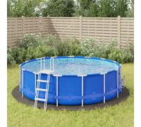 Telo Sotto Piscina Grigio Chiaro Ø428 cm Geotessile Poliestere