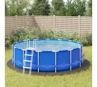 Telo Sotto Piscina Grigio Chiaro Ø500 cm Geotessile Poliestere