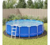Telo Sotto Piscina Grigio Chiaro Ø550 cm Geotessile Poliestere