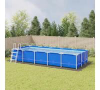 vidaXL Telo Sotto Piscina Grigio Chiaro 999x500 Geotessile Poliestere