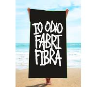 Telo stampato io odio fabri fibra, ideale per mare, palestra e piscina