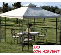 HD Casa Telo di ricambio per gazebo 3x3 m Bianco con Airvent 180 gr Originale