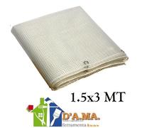 TELO TELONE BIANCO OCCHIELLATO RETINATO 1.5X3 M PER ESTERNO COPRITUTTO