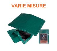Telo telone copertura occhiellato verde antistrappo impermeabile pesante